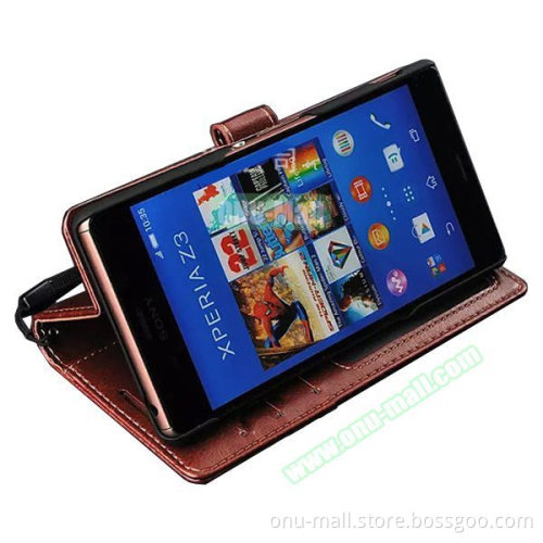 Crystal Texture PU+TPU Magnetic Wallet Flip case for Sony Xperia Z4